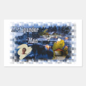 Sticker Rectangulaire Michigander Man Winter ! (Devant)