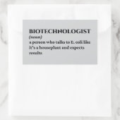 Sticker Rectangulaire Microbiologiste Funny Définition (Sac)