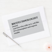 Sticker Rectangulaire Microbiologiste Funny Définition (Enveloppe)