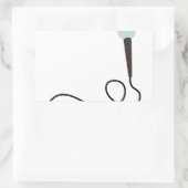 Sticker Rectangulaire Microphone (Sac)