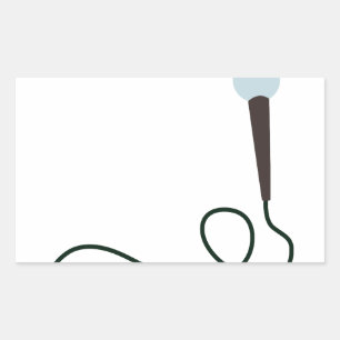Sticker Rectangulaire Microphone