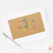 Sticker Rectangulaire Mid Century Modern Eames atomique Starburts person (Enveloppe)