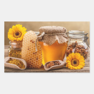 Sticker Rectangulaire Miel
