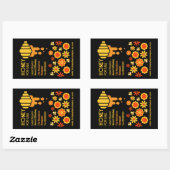Sticker Rectangulaire Miel à vendre (Feuille)
