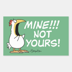 Sticker Rectangulaire Mienne pas votre poule Boynton