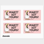 Sticker Rectangulaire Mienne pas votre poule Boynton (Feuille)