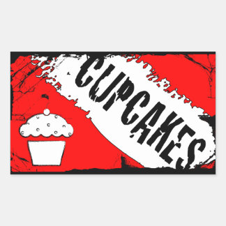 Sticker Rectangulaire miettes cupcakes