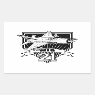 STICKER RECTANGULAIRE MIG 21
