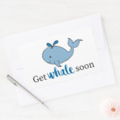 Sticker Rectangulaire Mignonne Main Tirée Obtenir Baleine Bientôt Balein (Enveloppe)