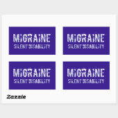 Sticker Rectangulaire Migraine - Sensibilisation au handicap silencieux  (Feuille)