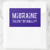 Sticker Rectangulaire Migraine - Sensibilisation au handicap silencieux  (Sac)