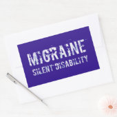 Sticker Rectangulaire Migraine - Sensibilisation au handicap silencieux  (Enveloppe)