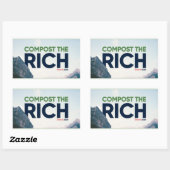 Sticker Rectangulaire Mike Gravel dit Compost le riche (Feuille)