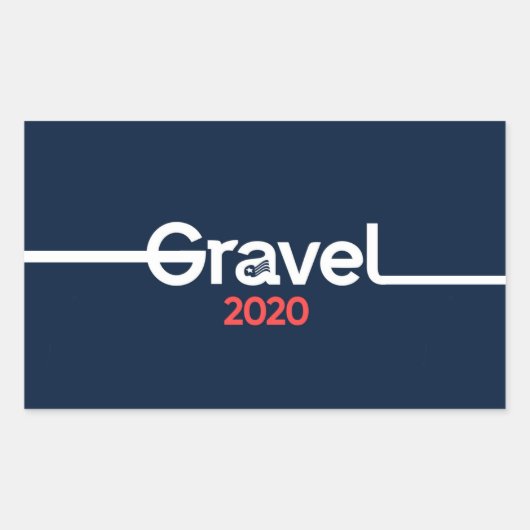 Sticker Rectangulaire Mike Gravel pour le Président 2020 (Devant)