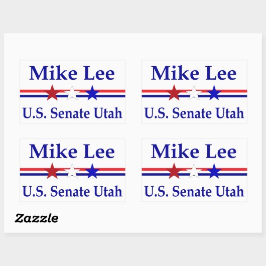 Sticker Rectangulaire Mike Lee Sénat américain Utah 2022 (Feuille)