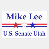 Sticker Rectangulaire Mike Lee Sénat américain Utah 2022 (Devant)