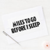 Sticker Rectangulaire Miles À Aller Avant De Dormir (Enveloppe)