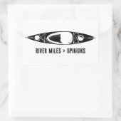 Sticker Rectangulaire Miles de rivière > Opinions Kayak (Sac)