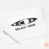 Sticker Rectangulaire Miles de rivière > Opinions Kayak (Enveloppe)
