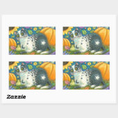Sticker Rectangulaire MILKYWAY Halloween Art folklorique - feuille TACHE (Feuille)