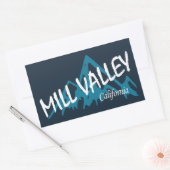 Sticker Rectangulaire Mill Valley California Mountains (Enveloppe)