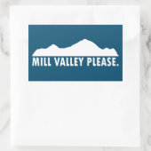 Sticker Rectangulaire Mill Valley California S'il vous plaît (Sac)