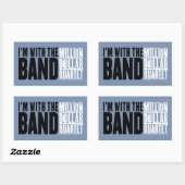 Sticker Rectangulaire Million Dollar Quartet "I'm With the Band" (Feuille)