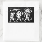 Sticker Rectangulaire Milo de Croton et la Bull - Gym Motivational (Sac)