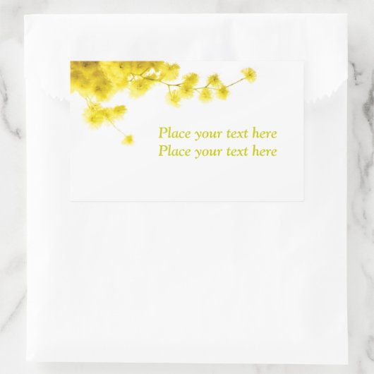 Sticker Rectangulaire Mimosa (Sac)