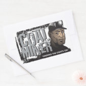 STICKER RECTANGULAIRE MINEUR DE CHARBON (Enveloppe)
