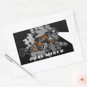 STICKER RECTANGULAIRE MINEUR DE CHARBON (Enveloppe)