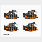 STICKER RECTANGULAIRE MINEUR DE CHARBON 4 VIE (Feuille)