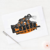 STICKER RECTANGULAIRE MINEUR DE CHARBON 4 VIE (Enveloppe)