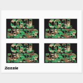 STICKER RECTANGULAIRE MINEUR DE CHARBON CAMO (Feuille)