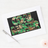 STICKER RECTANGULAIRE MINEUR DE CHARBON CAMO (Enveloppe)
