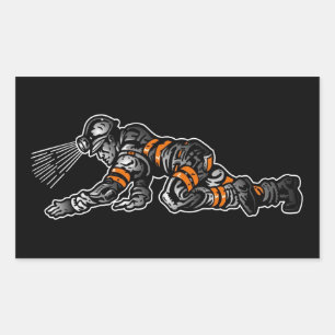 STICKER RECTANGULAIRE MINEUR DE CHARBON RAMPANT