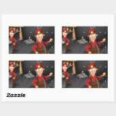 Sticker Rectangulaire Mineurs de mine d'or de Californie (Feuille)