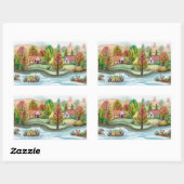 Sticker Rectangulaire Mini Island Lakescape (Feuille)