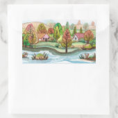 Sticker Rectangulaire Mini Island Lakescape (Sac)