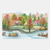 Sticker Rectangulaire Mini Island Lakescape (Devant)