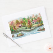 Sticker Rectangulaire Mini Island Lakescape (Enveloppe)