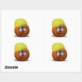 Sticker Rectangulaire Mini visage Citrouille idiot (Feuille)
