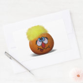 Sticker Rectangulaire Mini visage Citrouille idiot (Enveloppe)