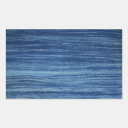 Sticker Rectangulaire miniatures de tissu bleu et textures de modèle (Devant)