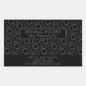 Sticker Rectangulaire  Minimal Black & White Camera Pattern Photography (Devant)