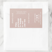 Sticker Rectangulaire Minimaliste moderne rose pâle (Sac)