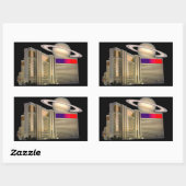 Sticker Rectangulaire Mirage Las Vegas et Saturn (Feuille)