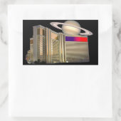 Sticker Rectangulaire Mirage Las Vegas et Saturn (Sac)