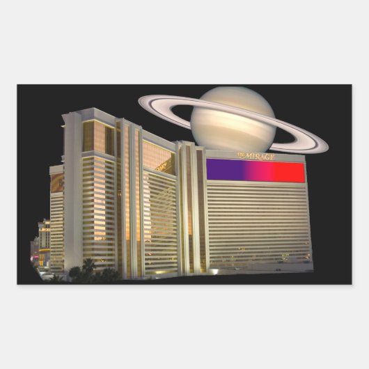 Sticker Rectangulaire Mirage Las Vegas et Saturn (Devant)