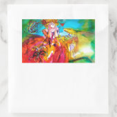 Sticker Rectangulaire MIRANDOLINA, rose, jaune fuchsia (Sac)